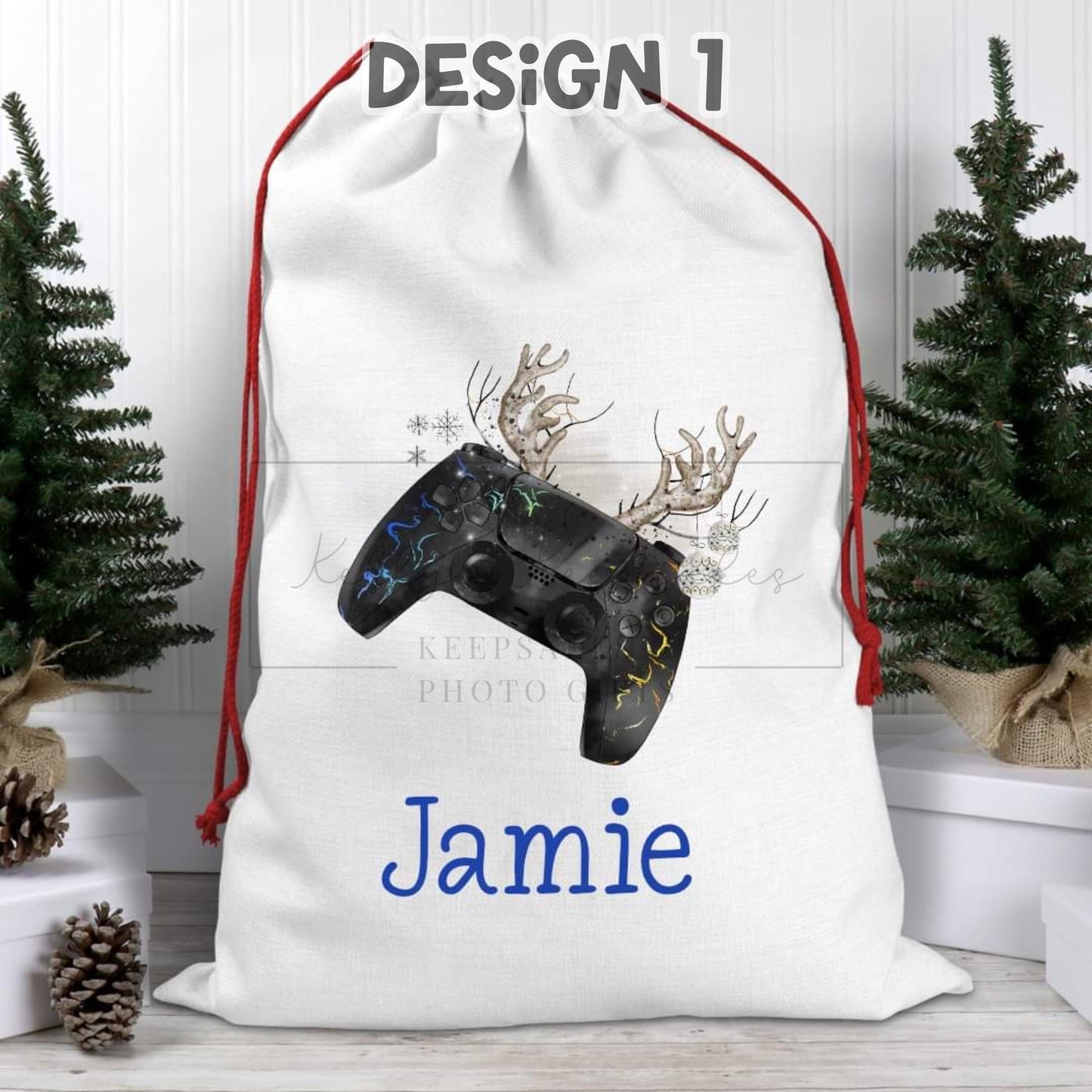 Gamer personalised Christmas sack -Gamer boy -Gamer girl - For him for her - Teenager - Custom Gamer Santa Sack - Gift Bag