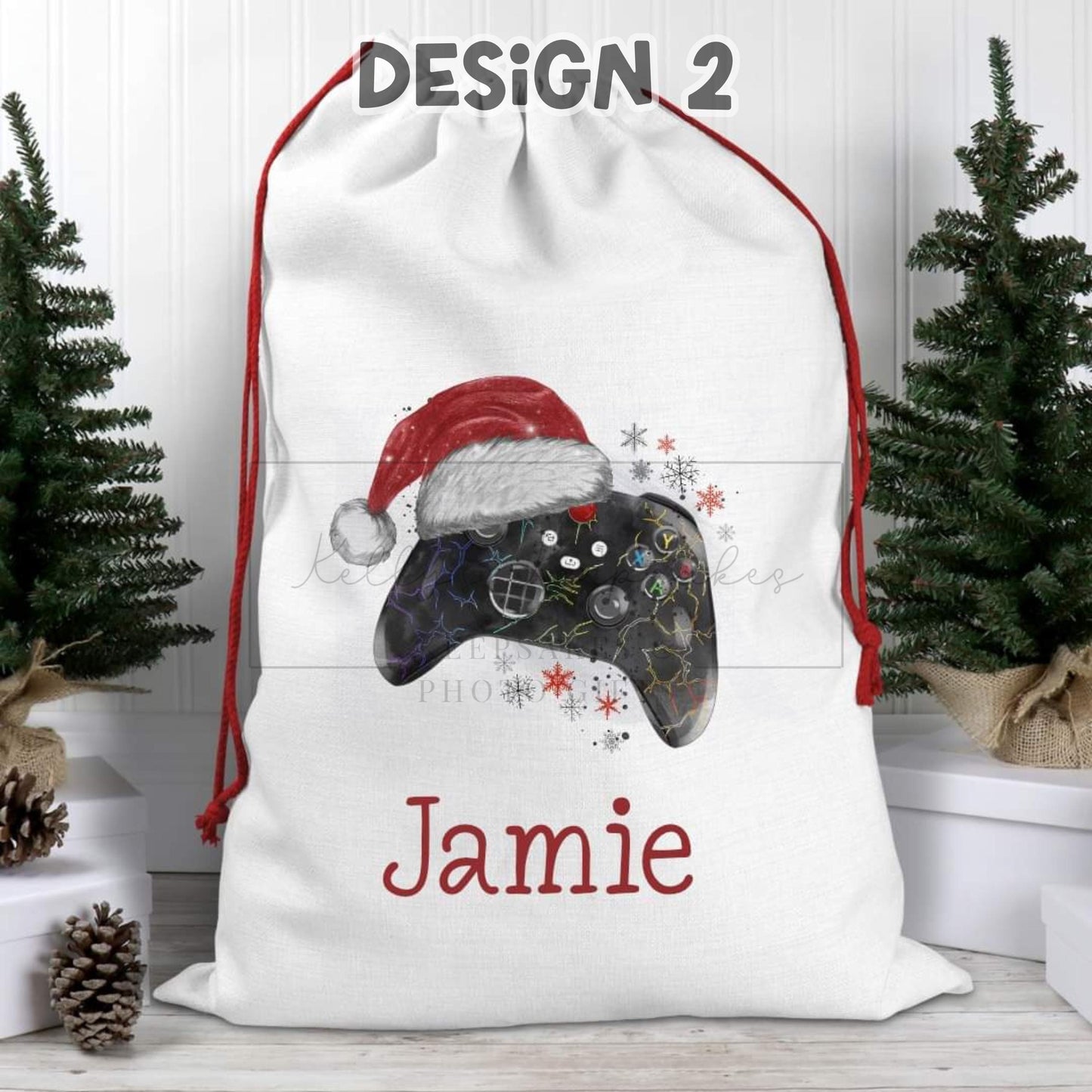 Gamer personalised Christmas sack -Gamer boy -Gamer girl - For him for her - Teenager - Custom Gamer Santa Sack - Gift Bag
