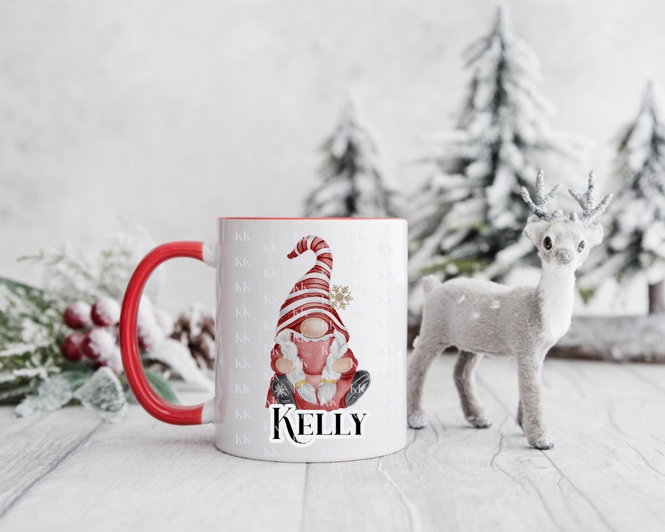 Gonk Couple Personalise Mug - Gonk Lovers - 1 or 2 Mugs - Christmas Mug - Stocking filler - For Him - For Her