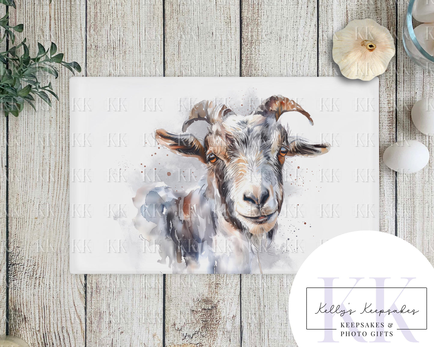 Farm Animal Glass Chopping Board - Work Top Saver - Highland Cow - Donkey -Pig - Sheep - Goat - Kitchen Decor -Farm Animals - country decor