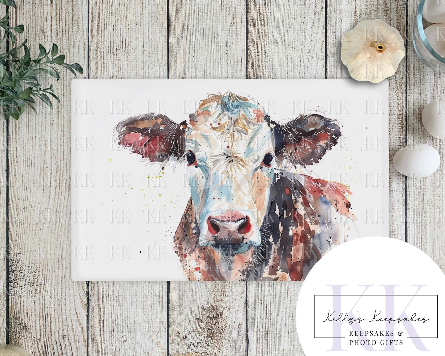 Farm Animal Glass Chopping Board - Work Top Saver - Highland Cow - Donkey -Pig - Sheep - Goat - Kitchen Decor -Farm Animals - country decor