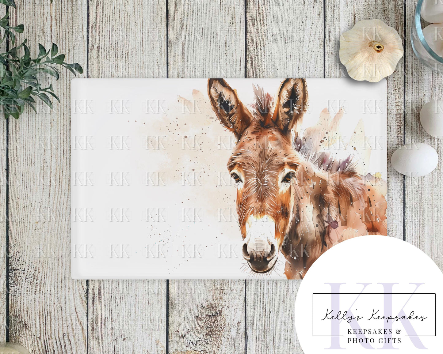 Farm Animal Glass Chopping Board - Work Top Saver - Highland Cow - Donkey -Pig - Sheep - Goat - Kitchen Decor -Farm Animals - country decor