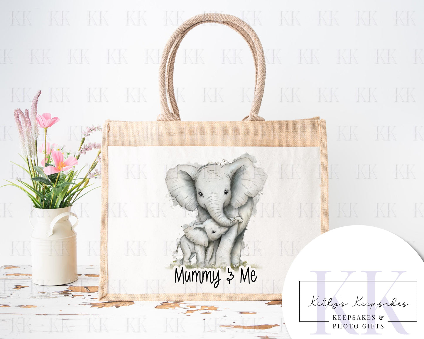 Mother & Baby Elephant - Mothers Day - Mug - Bag - Cushion - Gift for Her - Gift For Mum - Elephant Lover