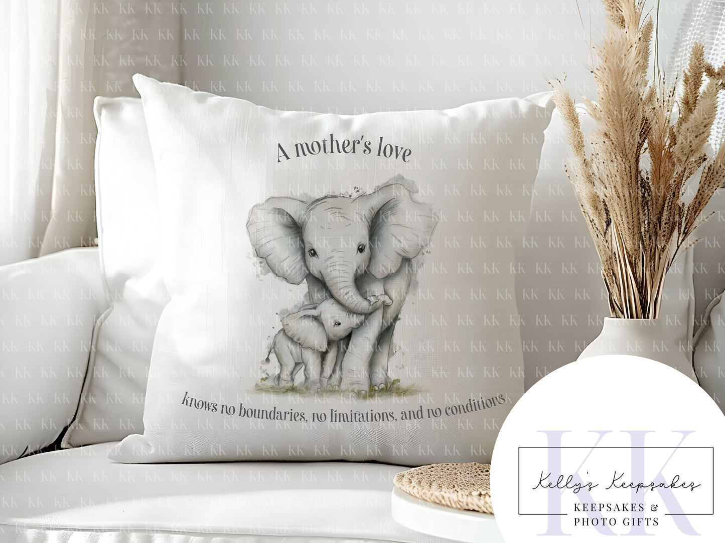Mother & Baby Elephant - Mothers Day - Mug - Bag - Cushion - Gift for Her - Gift For Mum - Elephant Lover