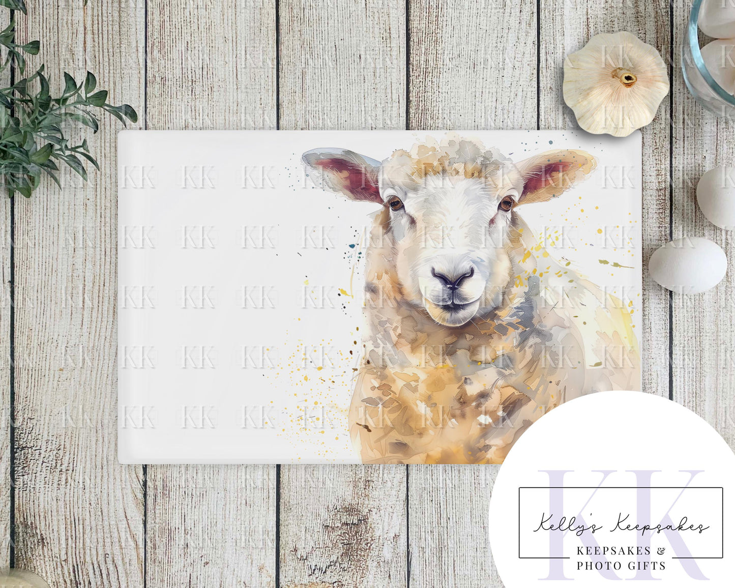 Farm Animal Glass Chopping Board - Work Top Saver - Highland Cow - Donkey -Pig - Sheep - Goat - Kitchen Decor -Farm Animals - country decor