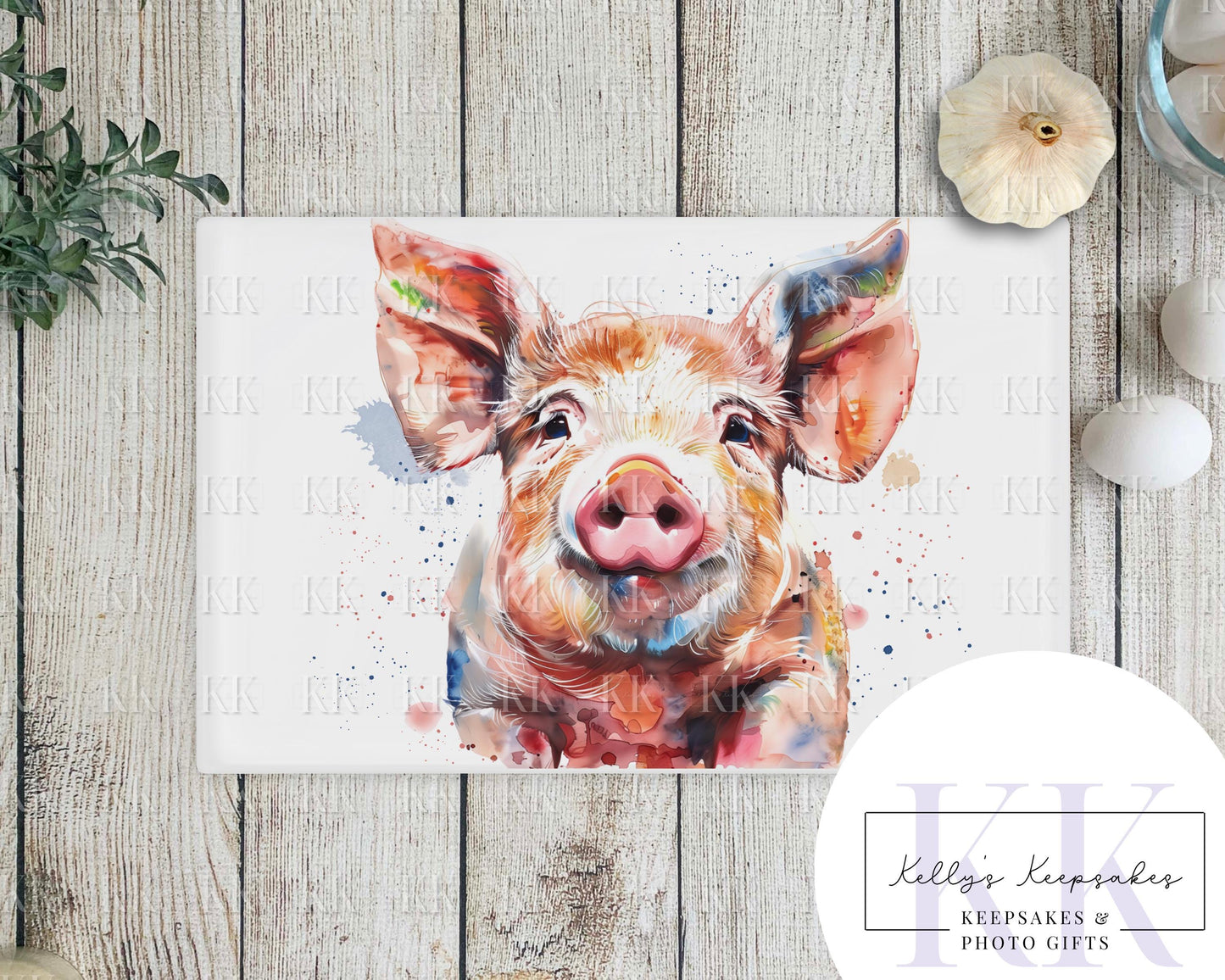 Farm Animal Glass Chopping Board - Work Top Saver - Highland Cow - Donkey -Pig - Sheep - Goat - Kitchen Decor -Farm Animals - country decor