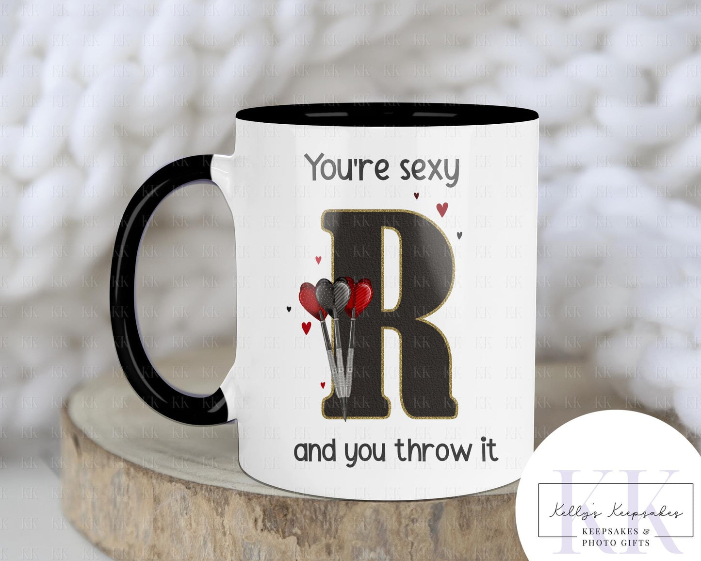 Darts Valentines Day Letter Mug - You're Sexy And You Throw it - Valentines Day Gift - For Him - For her - Darts Player