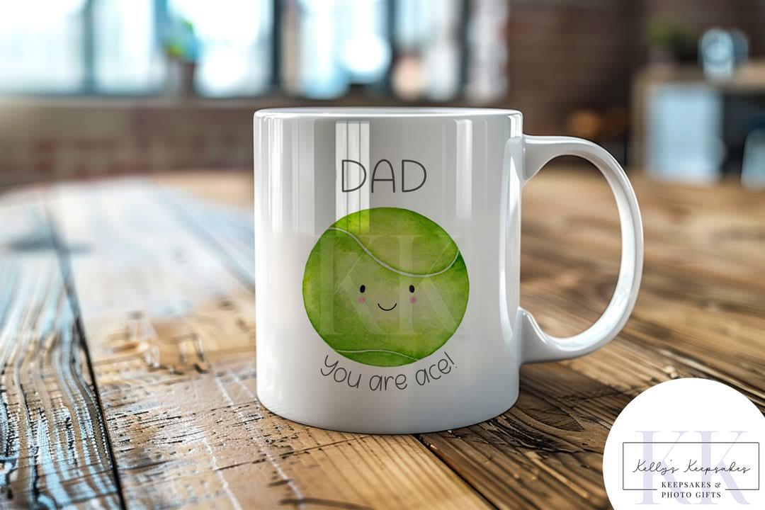 Sport Ball Pun Father's Day Mug - Sports Dad - Father's Day- Rubgy - Football - Tennis - cricket - Golf - Joke Gift - Dad joke