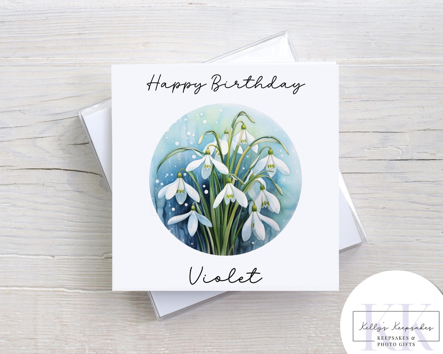 Birth Month Flowers Personalised Birthday Greeting Card - Birthday Card - Flower of month - Occasion Card - Card for her