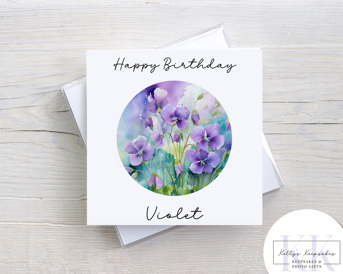 Birth Month Flowers Personalised Birthday Greeting Card - Birthday Card - Flower of month - Occasion Card - Card for her