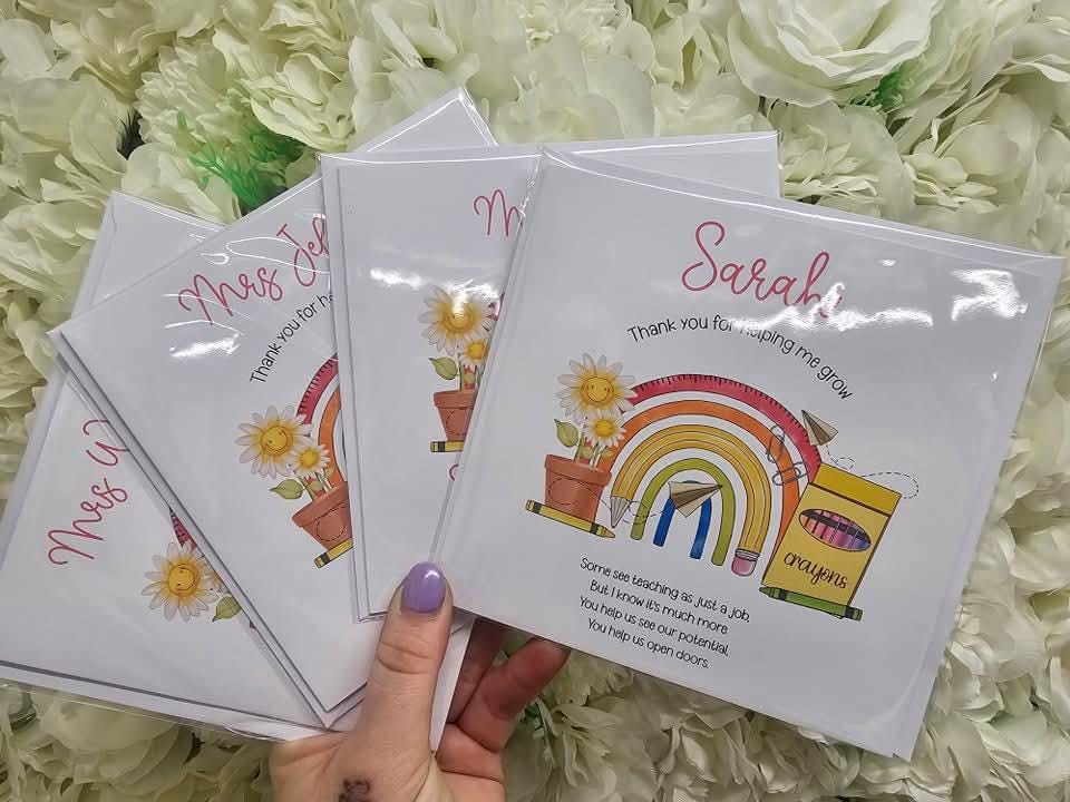 Personalised Teacher sorry for your loss card, humour funny card, end of term, school leavers, thank you teacher card