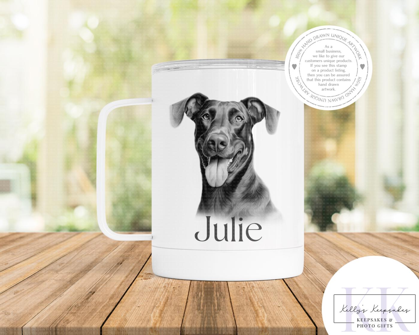 Personalised Sketchy Doberman - Cushion - Mug - Travel Mug - Shopping Bag - Hot Water Bottle - Various Items - Personalised Gifts