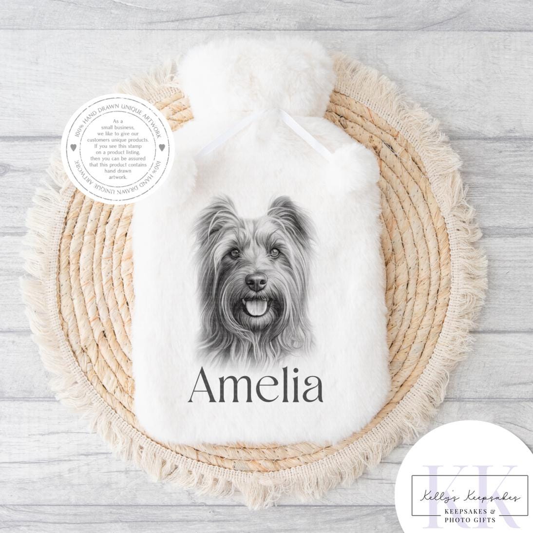 Personalised Sketchy Skye Terrier - Cushion - Mug - Travel Mug - Shopping Bag - Hot Water Bottle - Various Items - Personalised Gifts