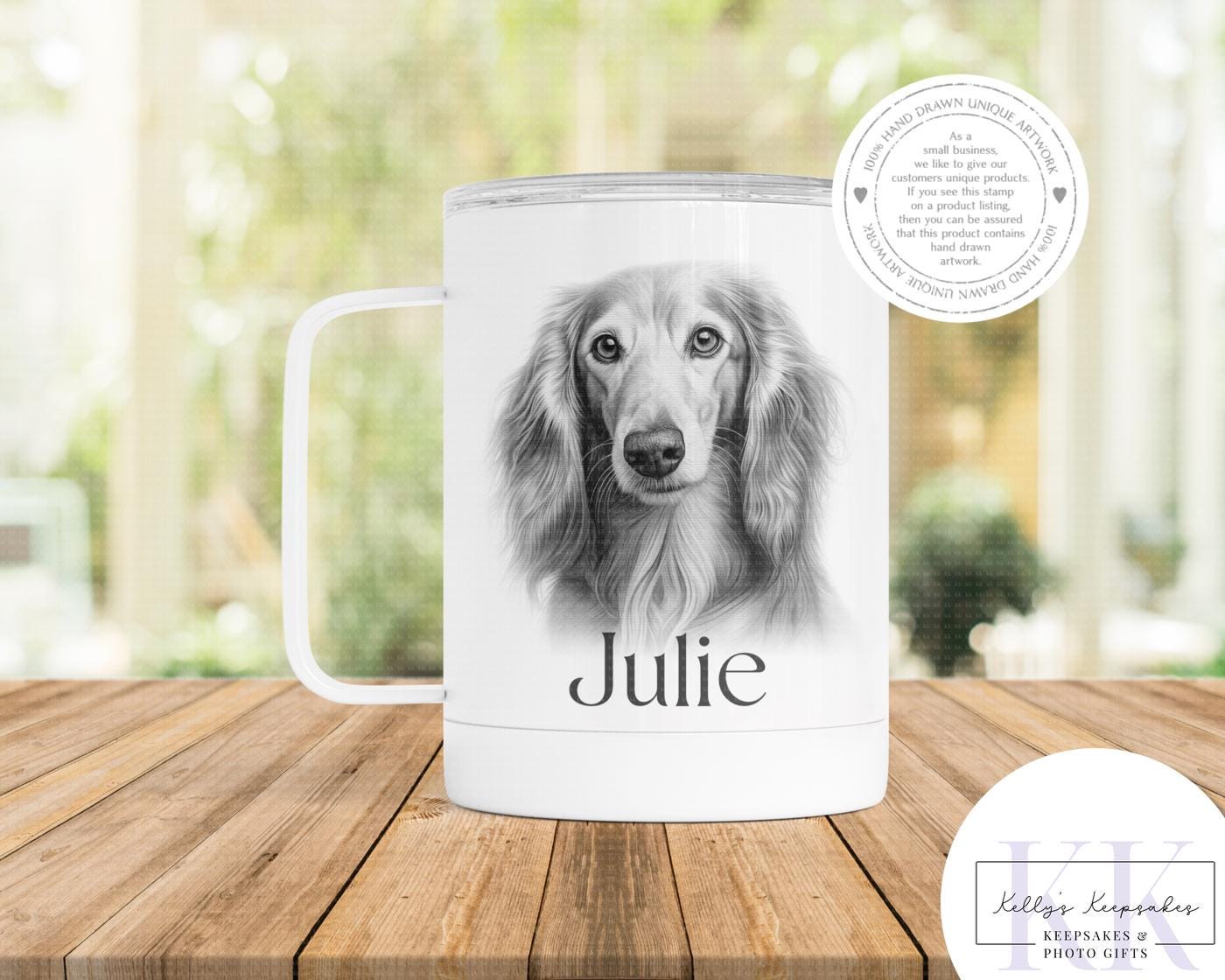 Personalised Sketchy Saluki Dog - Cushion - Mug - Travel Mug - Shopping Bag - Hot Water Bottle - Various Items - Personalised Gifts