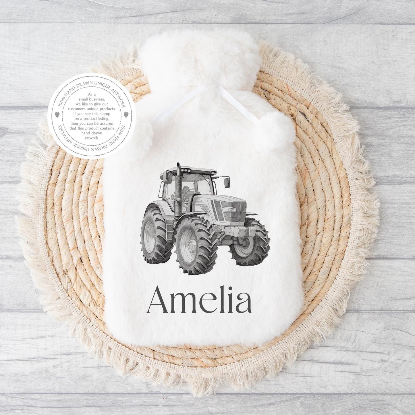 Personalised Sketchy Tractor - Cushion - Mug - Travel Mug - Shopping Bag - Hot Water Bottle - Various Items - Personalised Gifts - Farmer