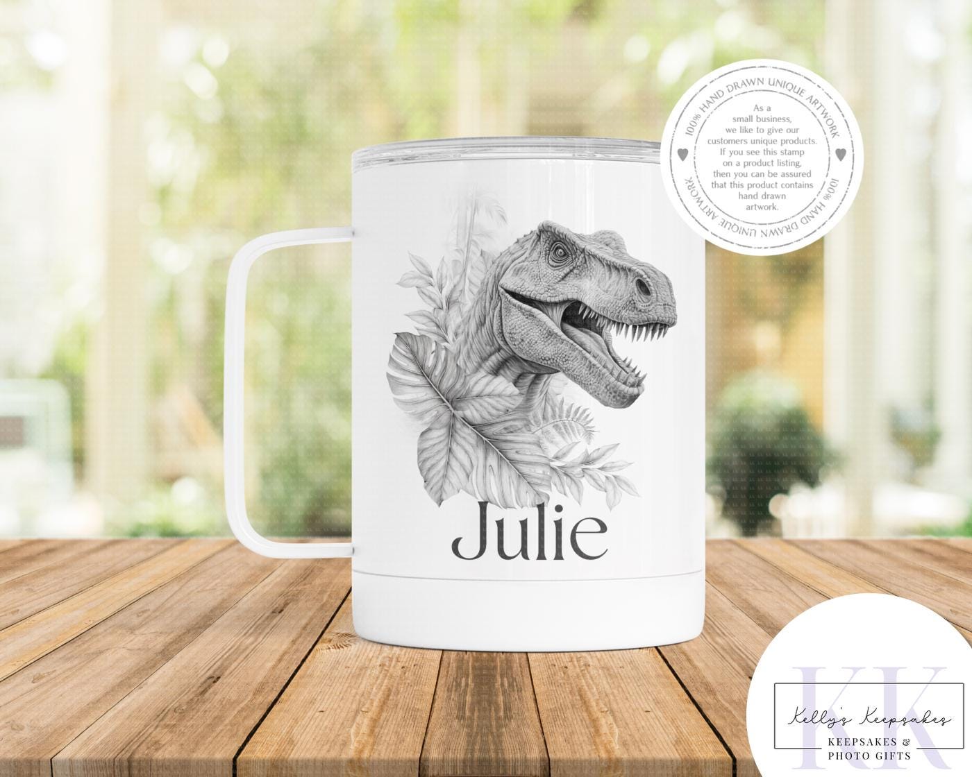Personalised Sketchy Dinosaur T-Rex - Cushion - Mug - Travel Mug - Shopping Bag - Hot Water Bottle - Various Items - Personalised Gifts