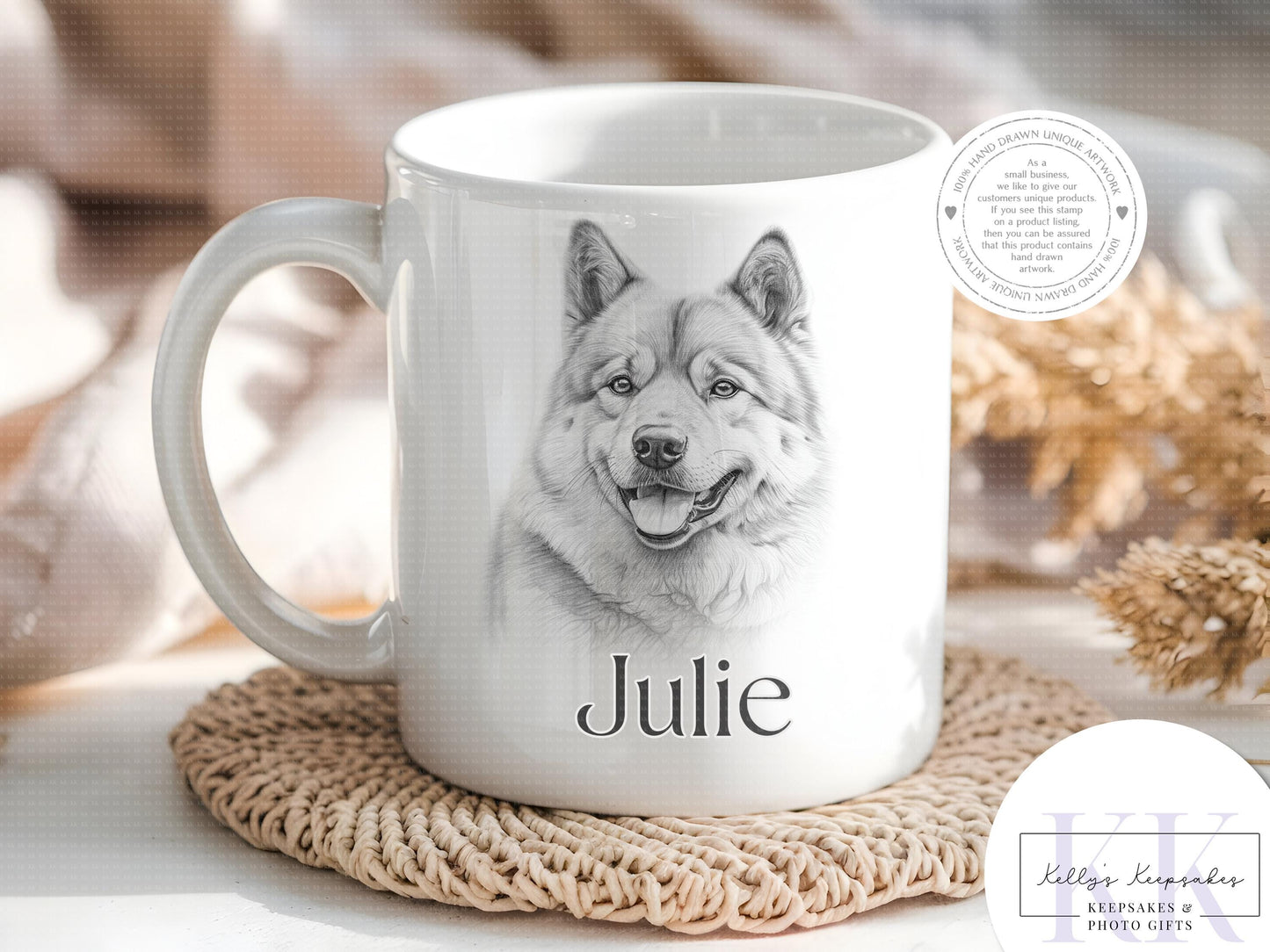 Personalised Sketchy American Akita - Cushion - Mug - Travel Mug - Shopping Bag - Hot Water Bottle - Various Items - Personalised Gifts