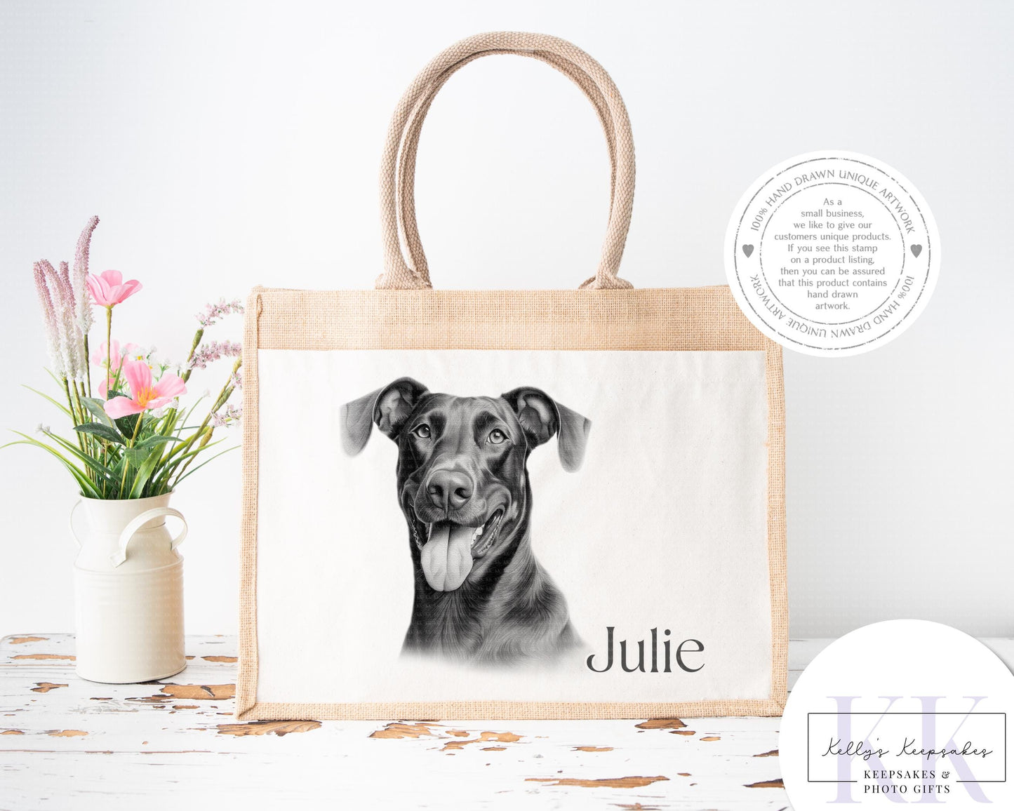 Personalised Sketchy Doberman - Cushion - Mug - Travel Mug - Shopping Bag - Hot Water Bottle - Various Items - Personalised Gifts