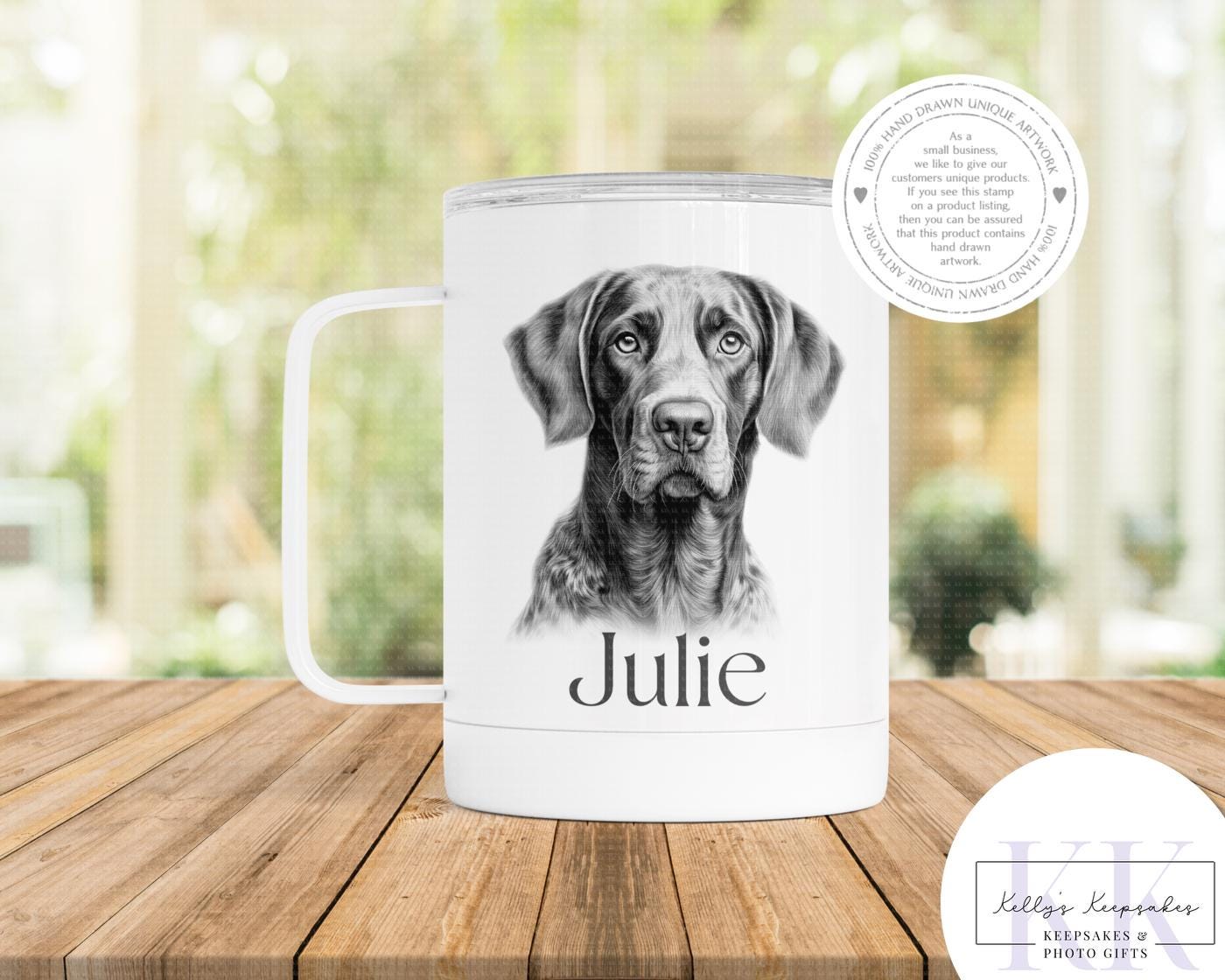 Personalised Sketchy German Short Haired Pointer - Cushion - Mug - Travel Mug - Shopping Bag - Hot Water Bottle - Personalised Gifts