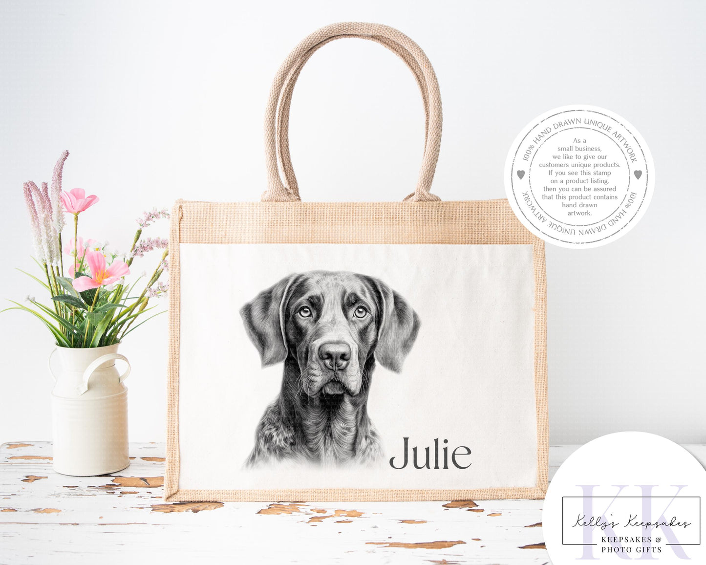 Personalised Sketchy German Short Haired Pointer - Cushion - Mug - Travel Mug - Shopping Bag - Hot Water Bottle - Personalised Gifts