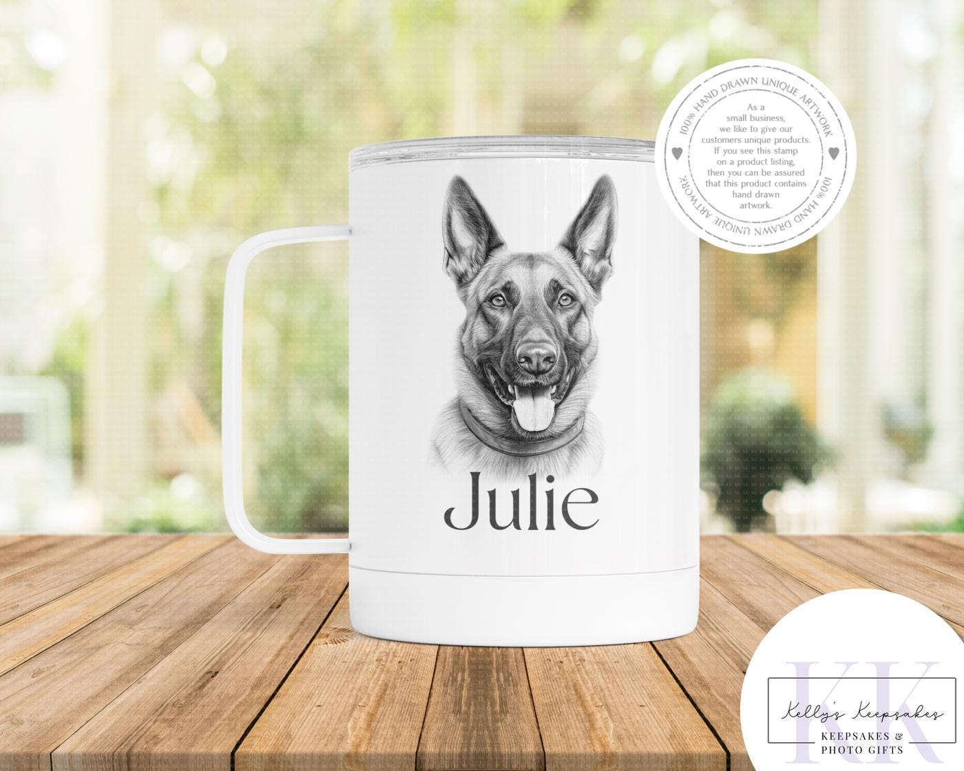 Personalised Sketchy Belgian Malinois - Cushion - Mug - Travel Mug - Shopping Bag - Hot Water Bottle - Various Items - Personalised Gifts