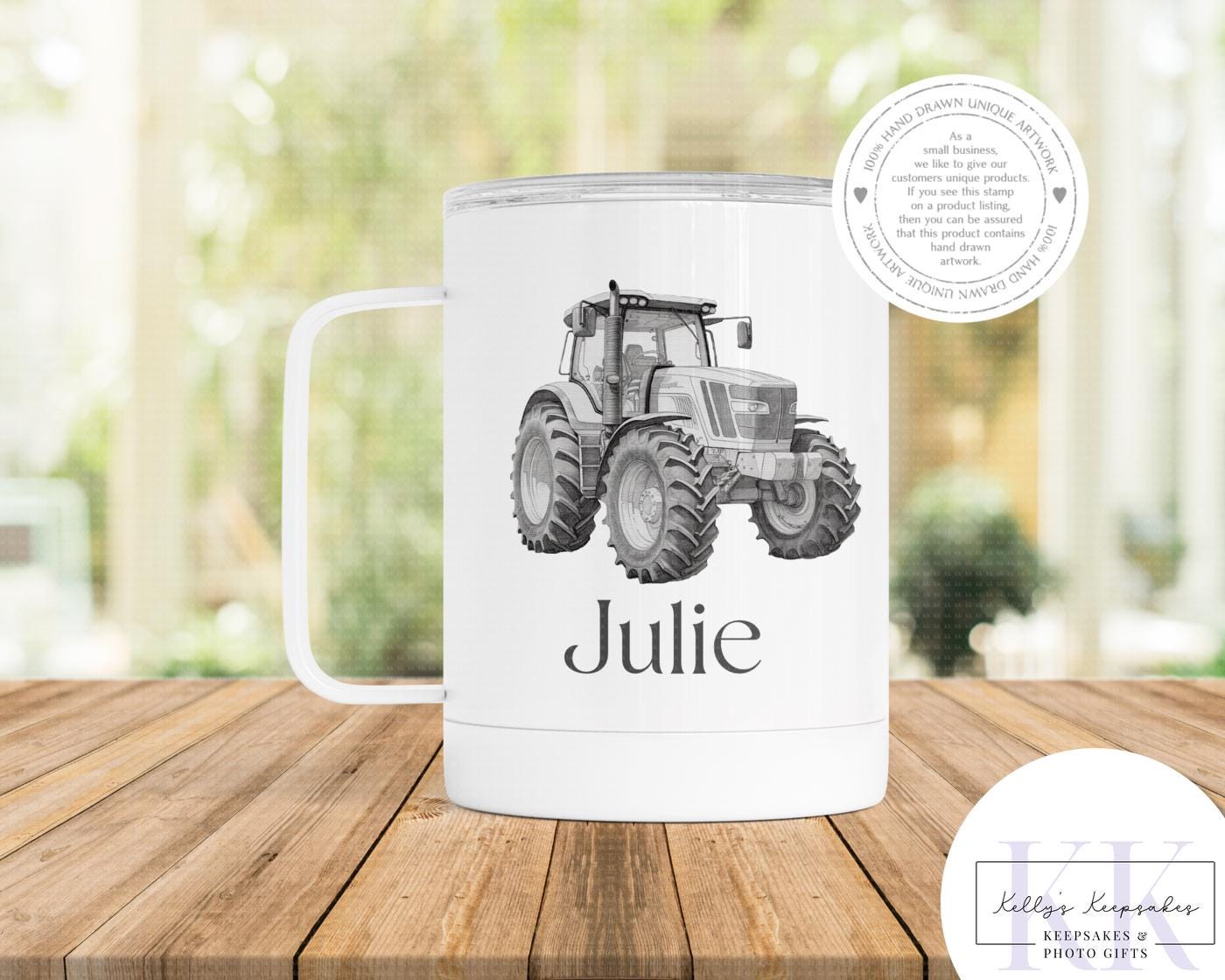 Personalised Sketchy Tractor - Cushion - Mug - Travel Mug - Shopping Bag - Hot Water Bottle - Various Items - Personalised Gifts - Farmer