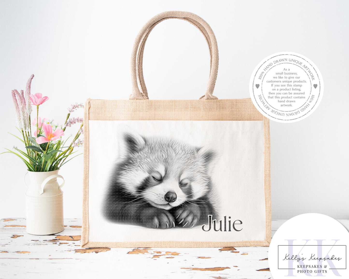Personalised Sketchy Red Panda - Cushion - Mug - Travel Mug - Shopping Bag - Hot Water Bottle - Various Items - Personalised Gifts