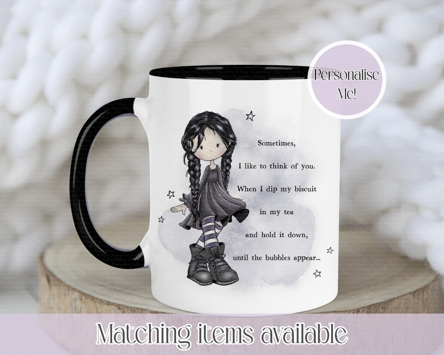 Goth Girl Mug - personalised alternative inspired mug - funny sweary quote