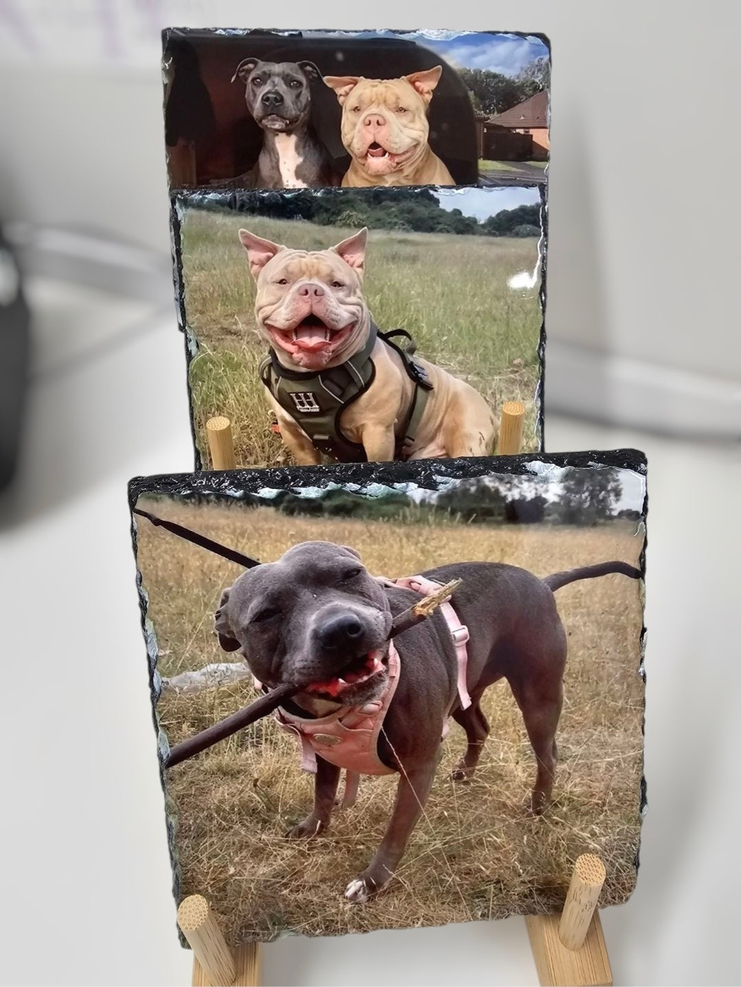 Square photo slate - photo keepsakes- photo gift - 15cm or 20cm