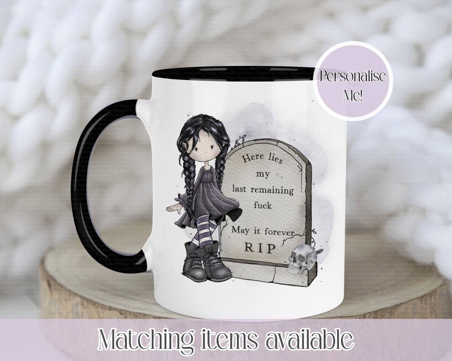 Goth Girl Mug - personalised alternative inspired mug - funny sweary quote