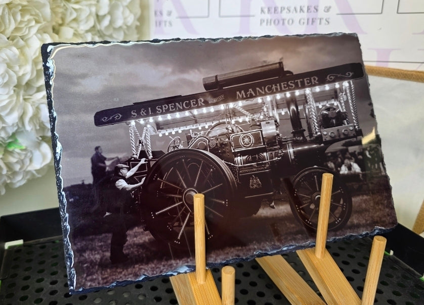 Rectangle photo slate - Photo Gift - use your own Photo