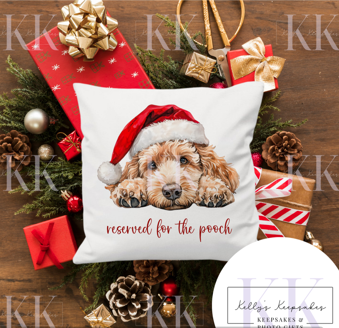 Personalised Dog Breed Christmas Cushion- Christmas Cushion - For The Dog