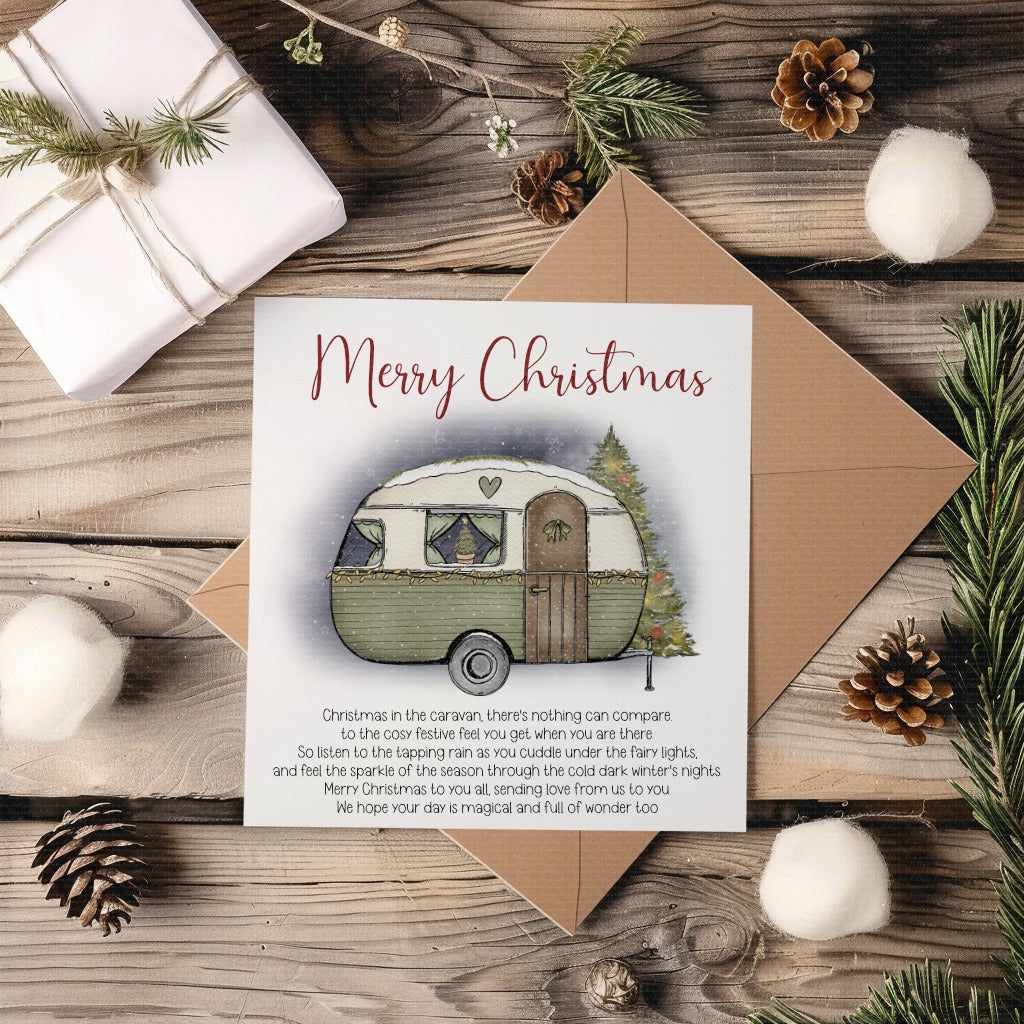 Personalised Christmas Caravan Card - Caravan Life - Christmas Card