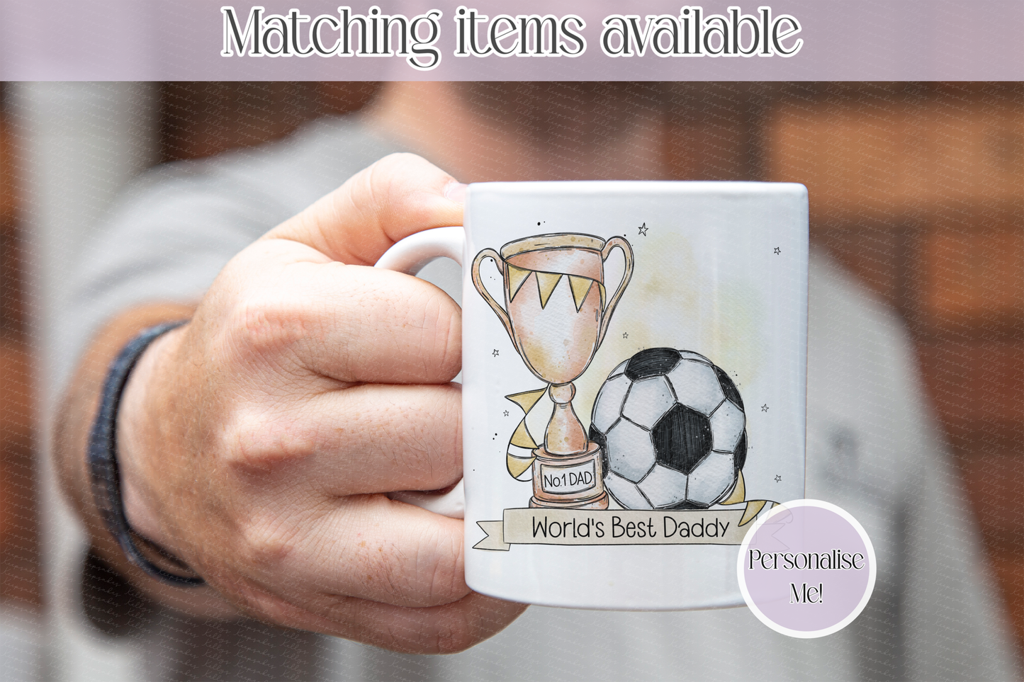 Doodle Football Doodle Personalised Mug - Gift For Him - Dad - Grandad - Father's Day - Birthday