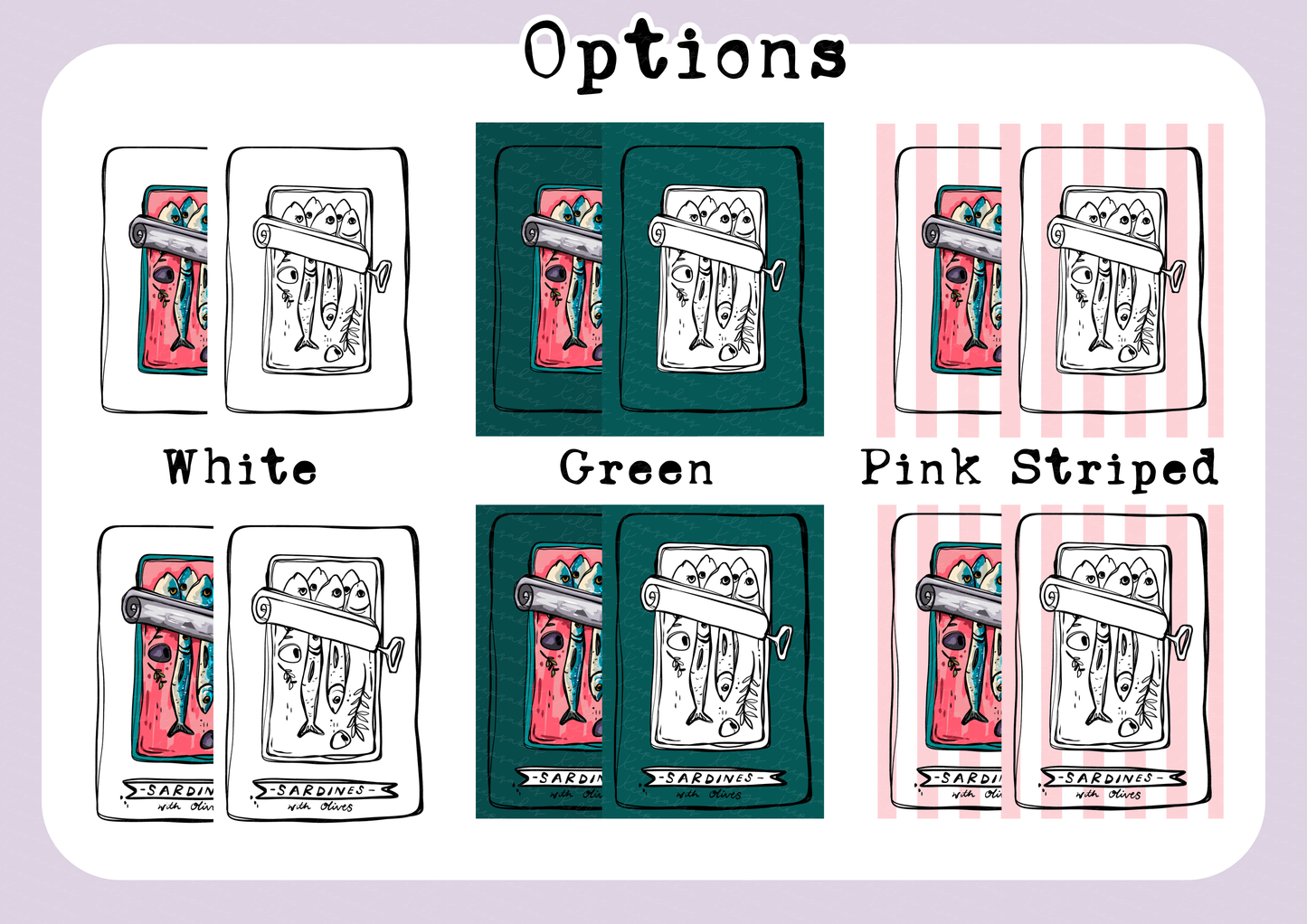 Personalised Sardine Tote Bag - Custom Fish Tote bag - Various Options