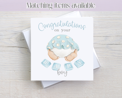 Congratulations on your baby girl or boy- new baby card - gift for baby - new parents