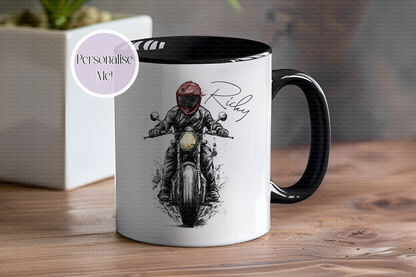 Cruiser Motorbike Personalised Mug - Ceramic 11oz Mug - Biker Gift