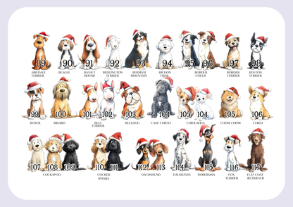Personalised Dog Breed Santa Present Sack- Treat Sack- Christmas Sack- For The Dog - Santa Sack