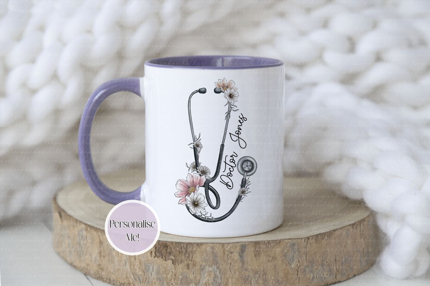 Personalised Stethoscope Doctor Mug - Custom NHS Keyworker Mug - Hospital Staff Gift
