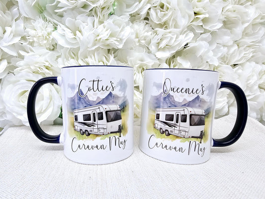 Personalised caravan mug - camping mug - coffee tea named funny cup - Caravanlife - gift for him - gift for her