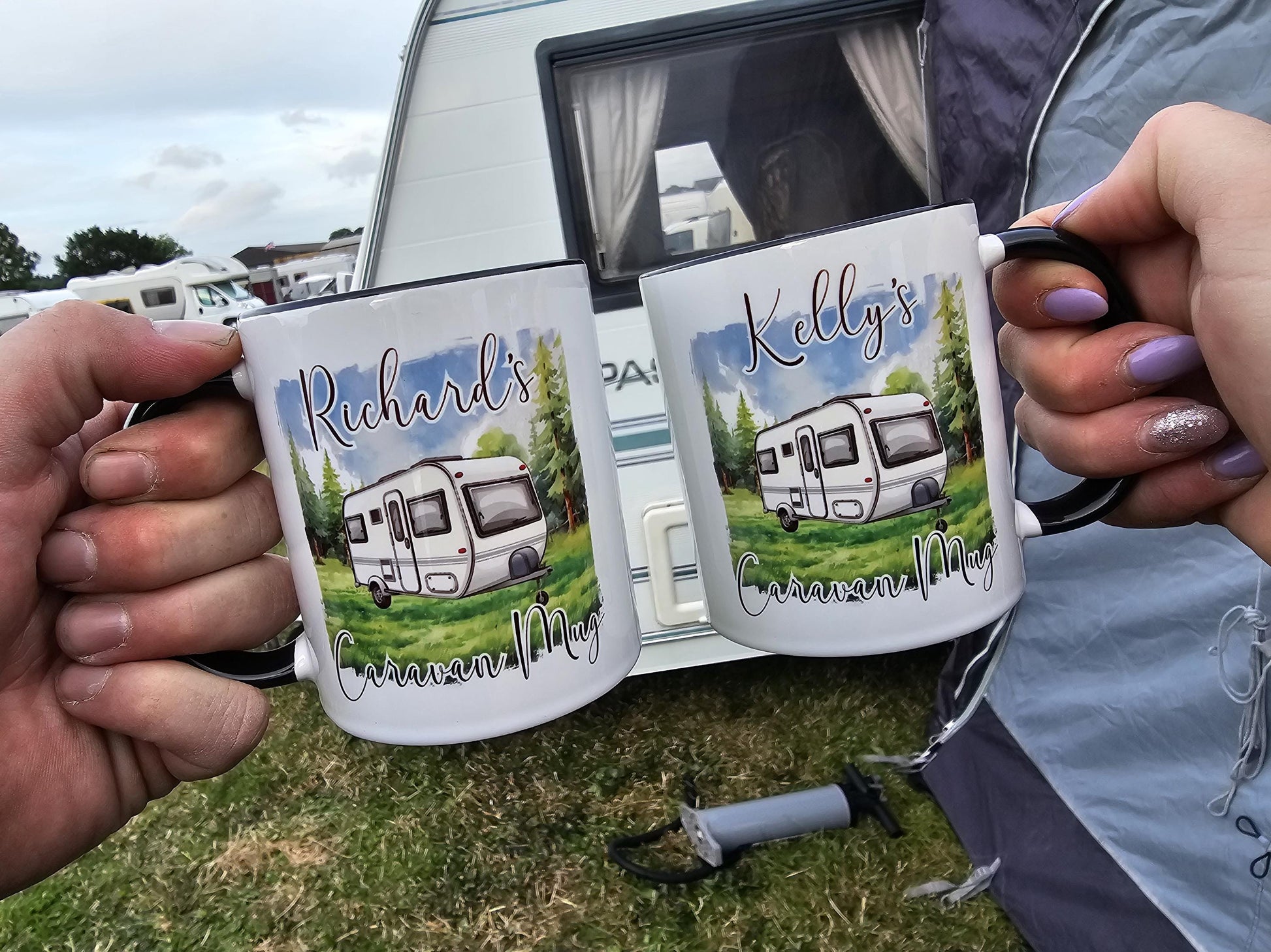 Personalised caravan mug - camping mug - coffee tea named funny cup - Caravanlife - gift for him - gift for her