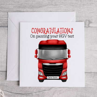 Personalised Passed Lorry Driving Test Card HGV License Congratulations Card New Lorry Driver Card 1st Lorry Driving Job Gift Class 1 Driver