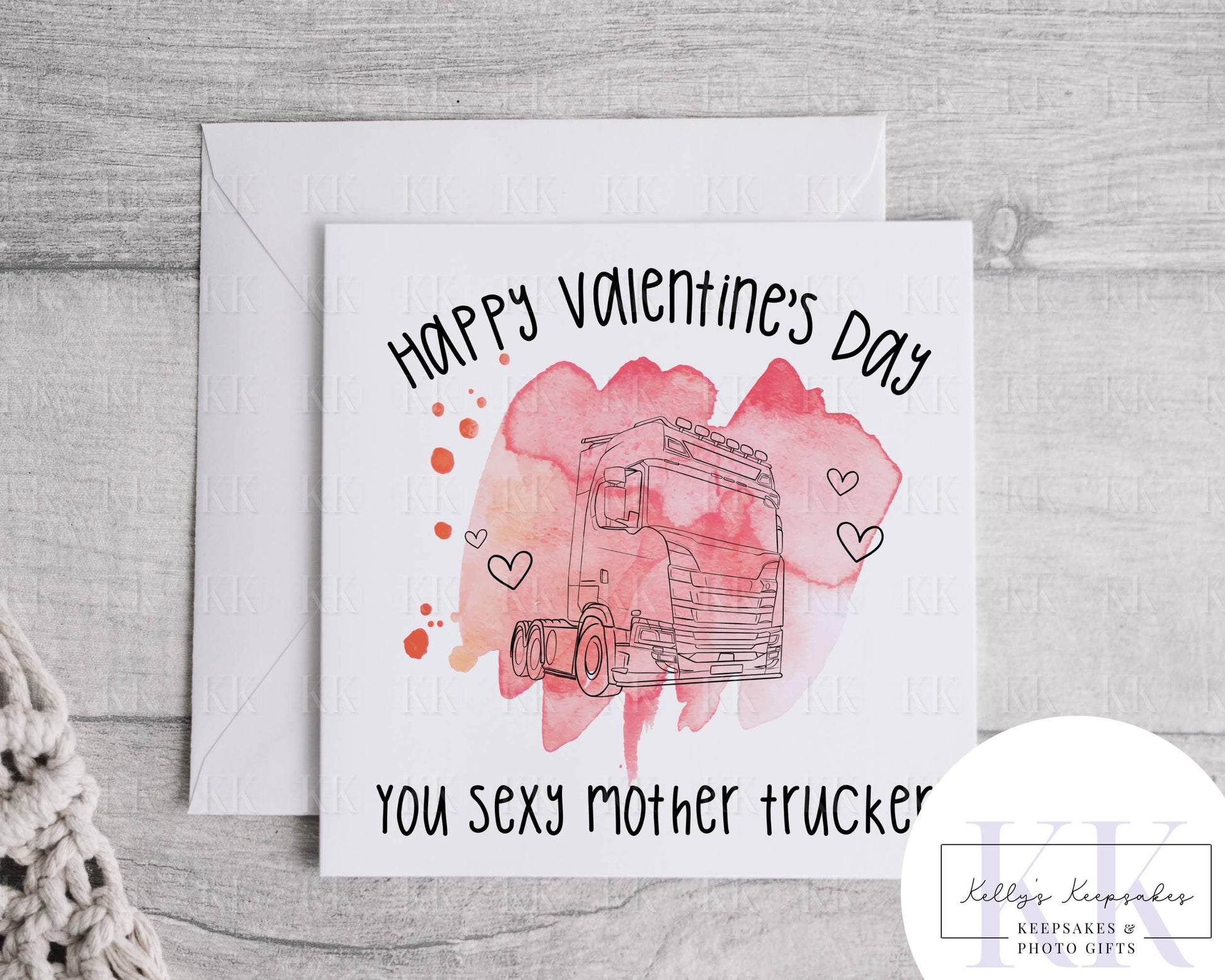 Scania Style Lorry Driver Valentines Day Card - You Sexy Tang - Trucker Valentines Card - Valentines Day - Trucking love you -Mother Trucker