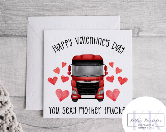 Lorry Driver Valentines Day Card - You Sexy Tang - Trucker Valentines Card - Valentines Day Card - Mother Trucker - Trucking love you