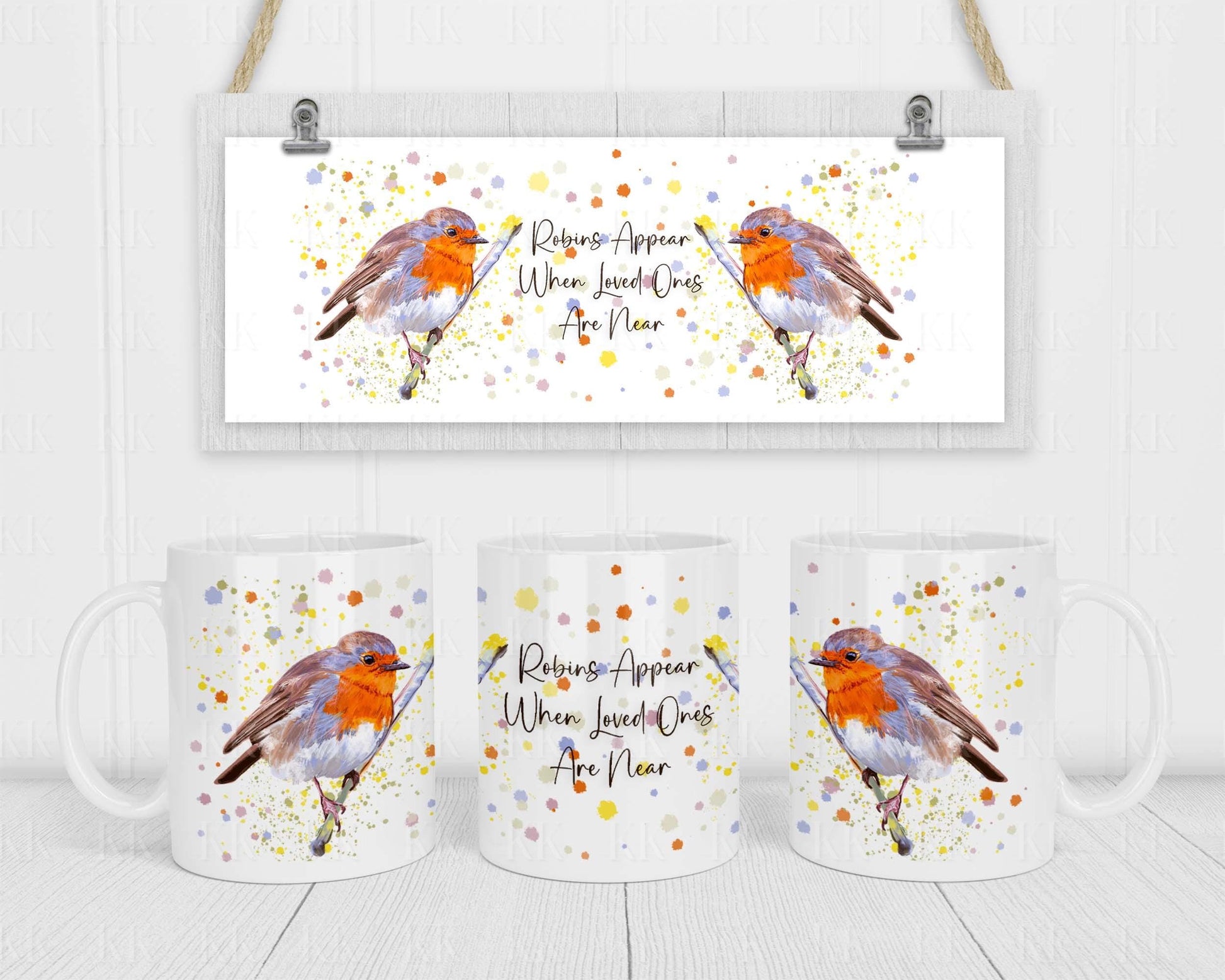 Robins appear when loved ones are near mug - Robin Mug - Text or no text