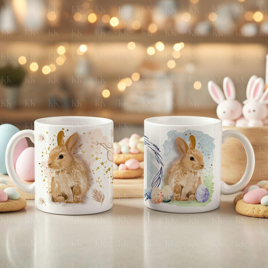 Personalised Easter Bunny Mug - Enamel Mug - Ceramic Mug - Easter Bunny - Gift for him - Gift for her - Easter Gift