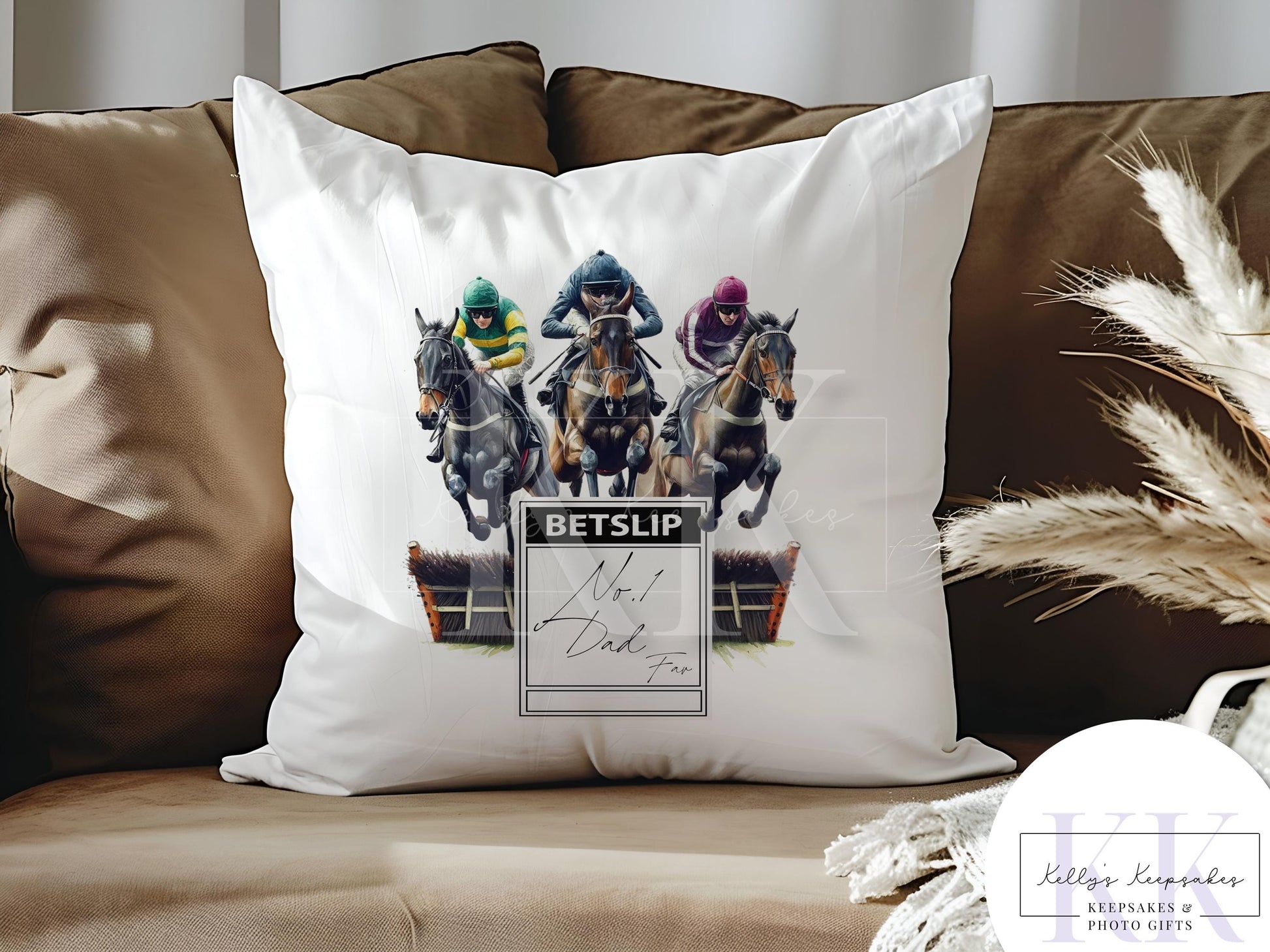 Horse Racing Personalised Cushion - Horse Races - Betting Slip - Racing Horse - Gift for him