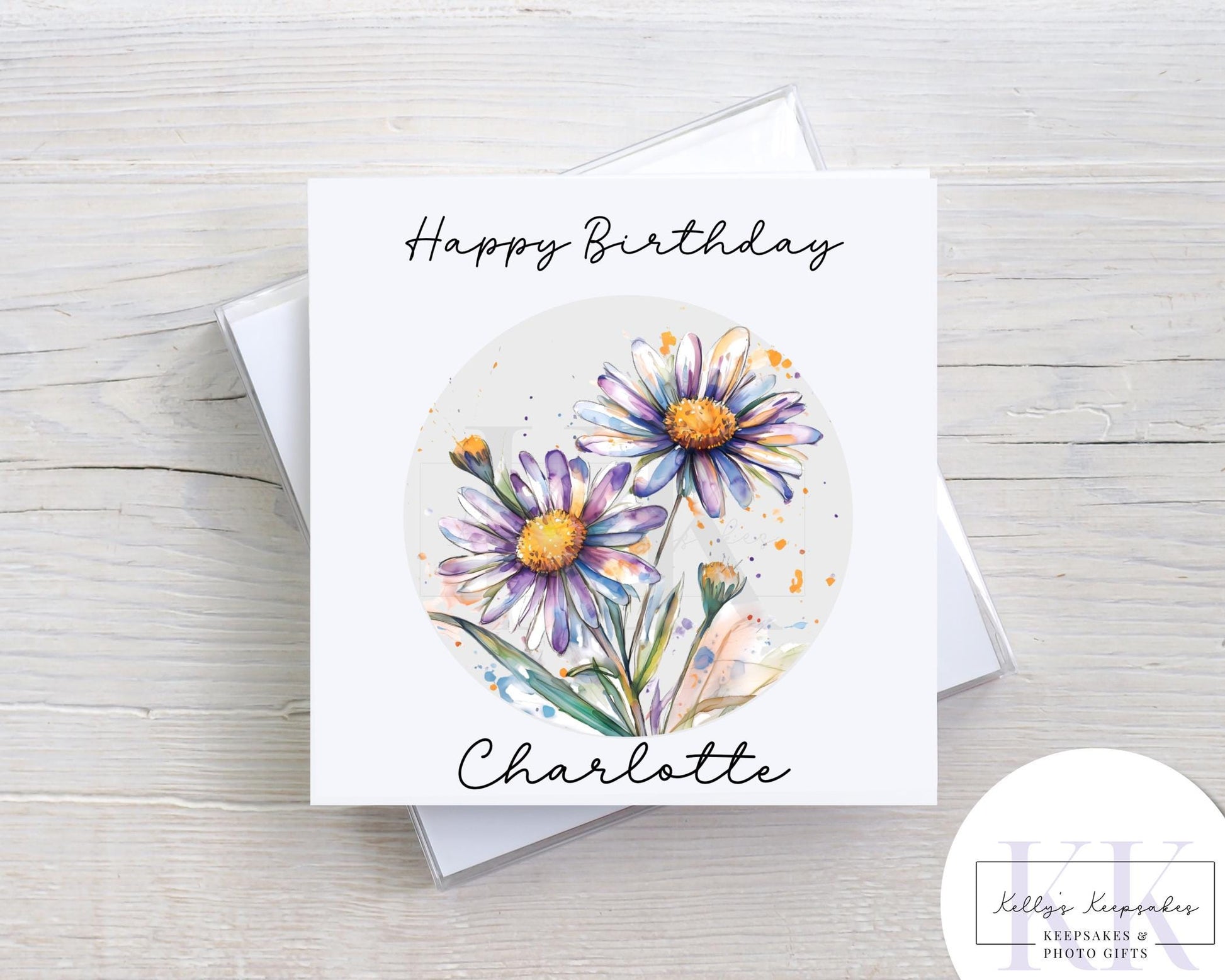 Birth Month Flowers Personalised Birthday Greeting Card - Birthday Card - Flower of month - Occasion Card - Card for her