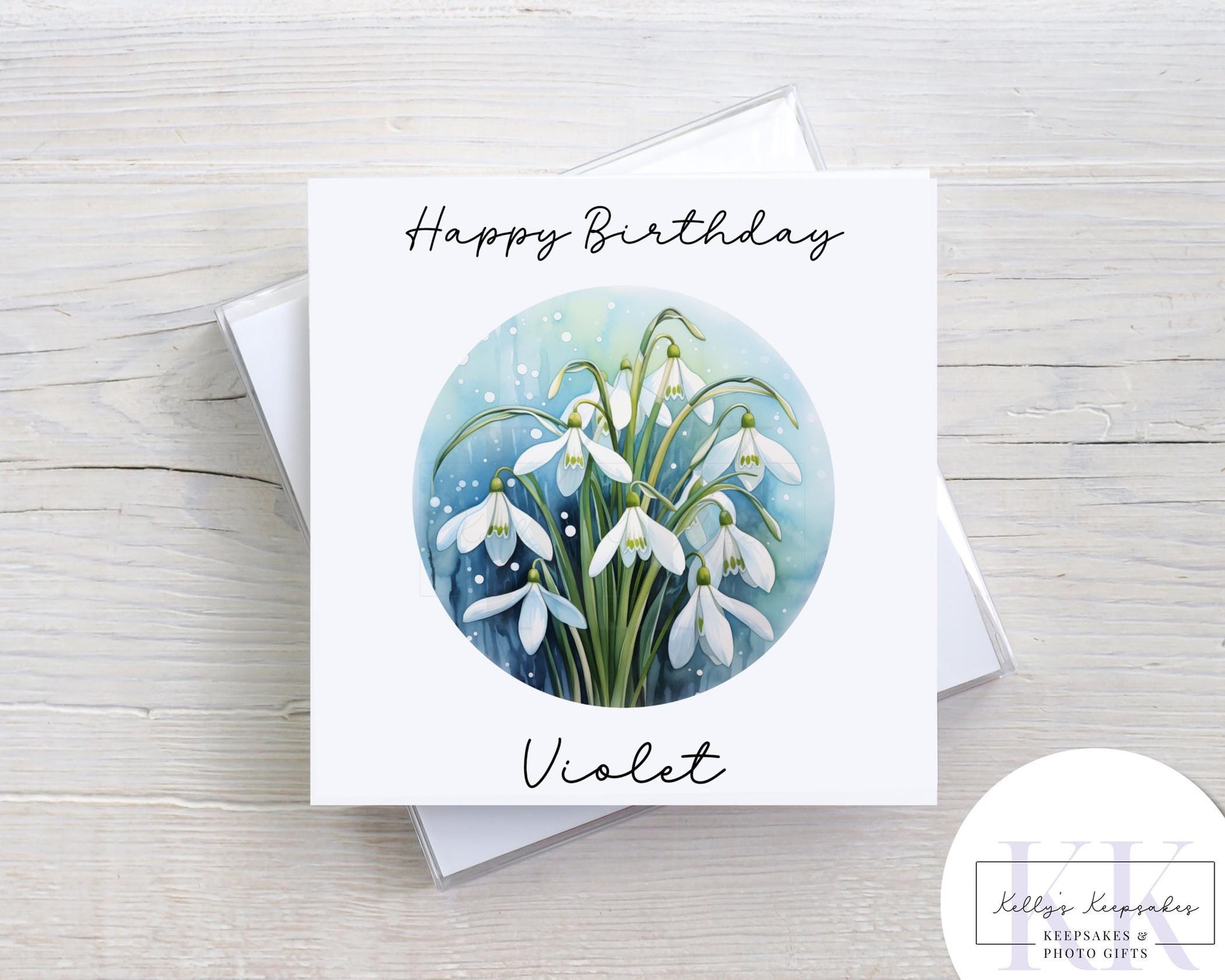 Birth Month Flowers Personalised Birthday Greeting Card - Birthday Card - Flower of month - Occasion Card - Card for her
