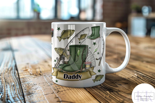 Personalised Fishing Mug - Fathers Day - Fishing Gift - Fishers Gift - Gift for him - Dad - Grandad